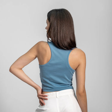 womens comfortable short tank color natural babyblue