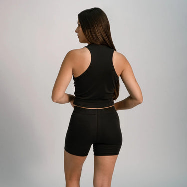 womens eco friendly biker shorts color black