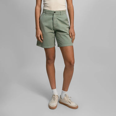 Women's Organic Pima Cotton Chino Shorts color aqua