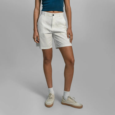 Women's Organic Pima Cotton Chino Shorts color white