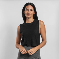 Women's Alpaca Summer Crop Tank Top: Featherweight