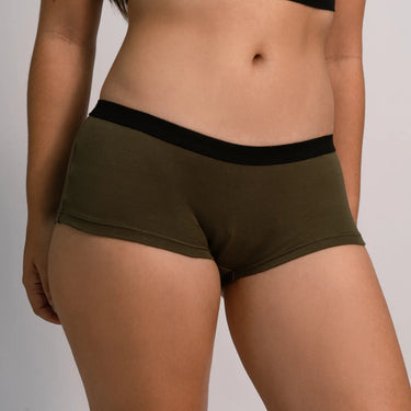 Women's Organic Pima Cotton Panties color Green