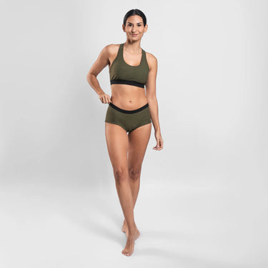 womens eco friendly panties ultralight color green