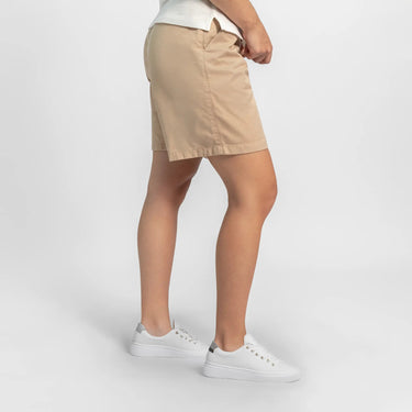 Women's Organic Pima Cotton Chino Shorts color beige