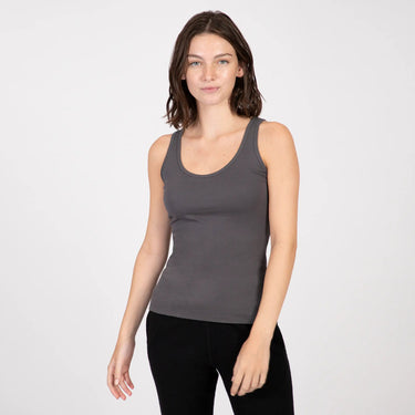 Women's Organic Pima Cotton Tank Top color gray