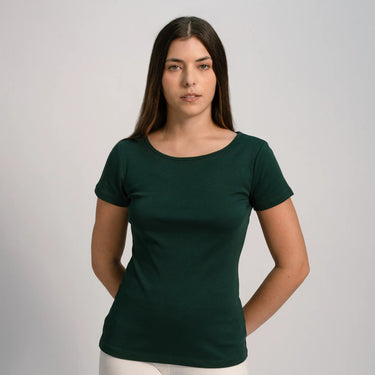 Women's Organic Pima Cotton T-Shirt color dark teal