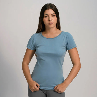 Women's Organic Pima Cotton T-Shirt color sky blue