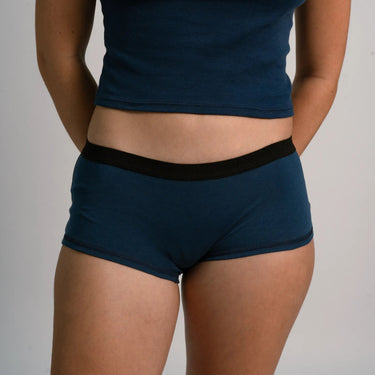 Women's Organic Pima Cotton Panties color navy blue