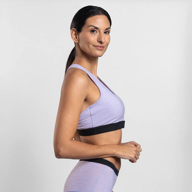 womens hypoallergenic sports bra ultralight color lilac