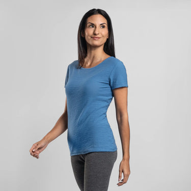 womens hypoallergenic tshirt crew neck color baby blue