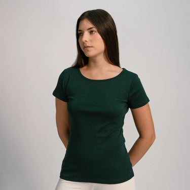 Women's Organic Pima Cotton T-Shirt color dark teal