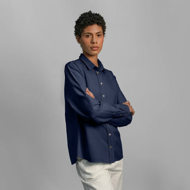 Women's Organic Pima Cotton Chino Shorts color navy blue
