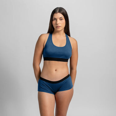 Women's Organic Pima Cotton Panties color natural blue