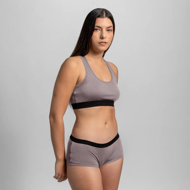 Women's Organic Pima Cotton Bralette color natural gray