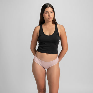womens low impact dye thong color pale pink