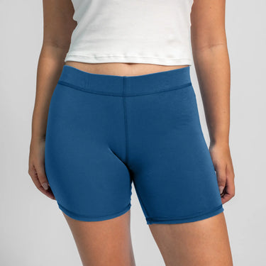 womens most comfortable biker shorts color natural blue