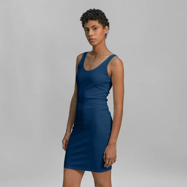 womens most comfortable tank dress color natural blue