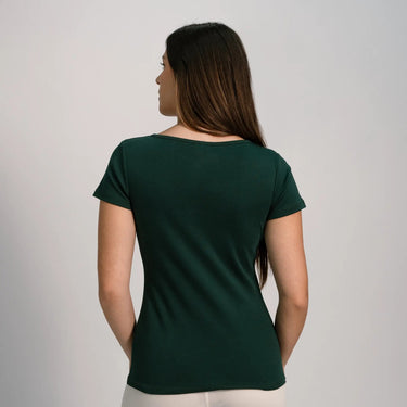 Women's Organic Pima Cotton T-Shirt color dark teal