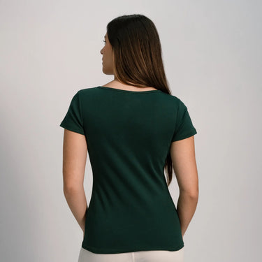 womens most comfortable tshirt crew neck color dark teal