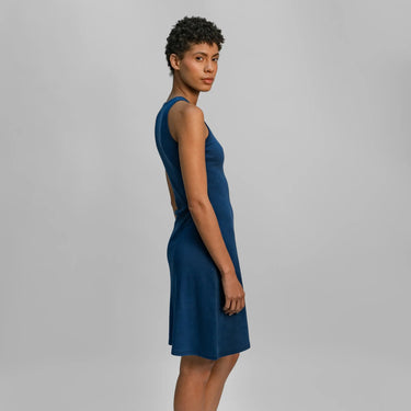 womens most sustainable bodycon dress color natural blue