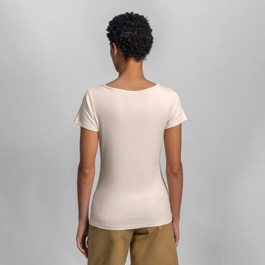 womens natural dye crew neck color Undyed ChemicalFree