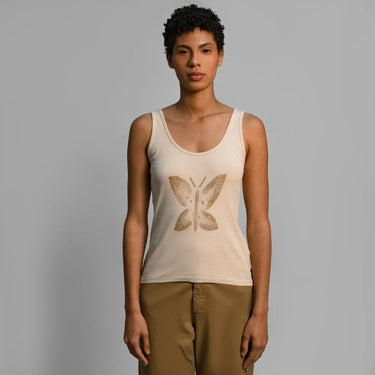 womens natural dye ecoprint tank top color ecoprint