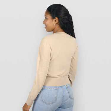 womens natural fiber alpaca sweater color beige