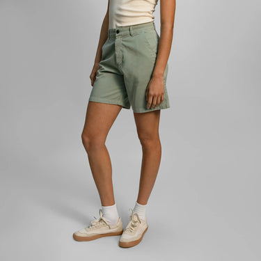 Women's Organic Pima Cotton Chino Shorts color aqua