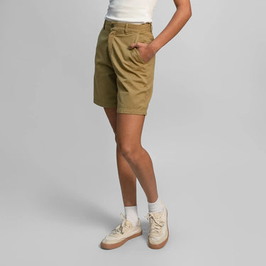 Women's Organic Pima Cotton Chino Shorts color light olive