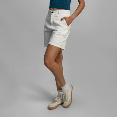 Women's Organic Pima Cotton Chino Shorts color white