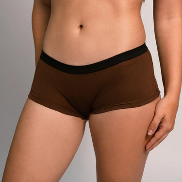 Women's Organic Pima Cotton Panties color brown