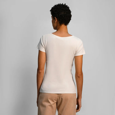 Women's Organic Pima Cotton V-Neck T-Shirt color undyed