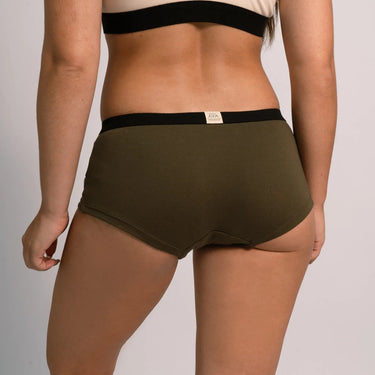 Women's Organic Pima Cotton Panties color Green