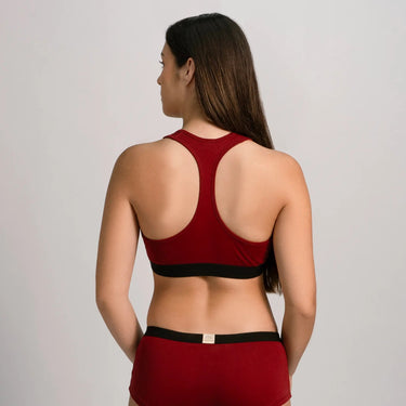 Women's Organic Pima Cotton Bralette color maroon