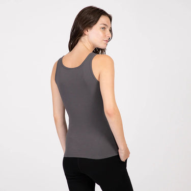 Women's Organic Pima Cotton Tank Top color gray