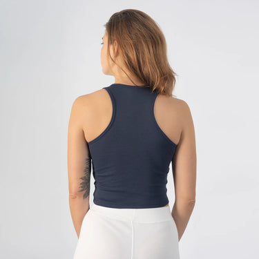 Women's Organic Pima Cotton Short Tank color navy blue