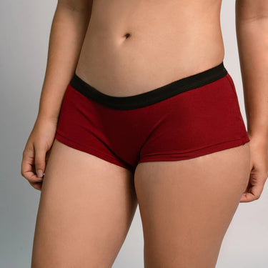 Women's Organic Pima Cotton Panties color maroon