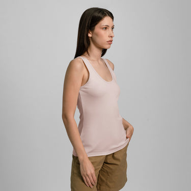 womens comfortable fit tank top color Pale Pink