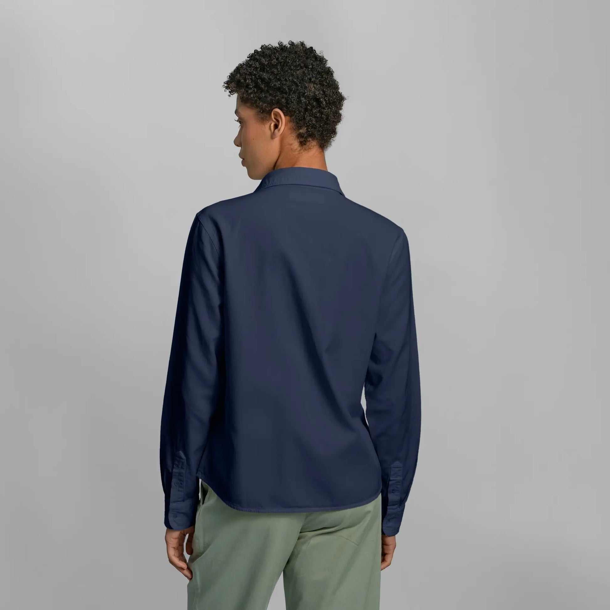 womens organic classic shirt color navy blue