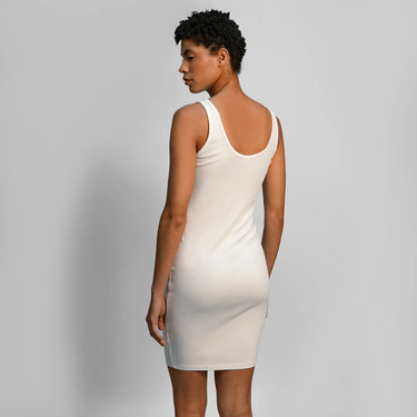 womens biodegradable bodycon dress color white