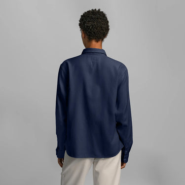 womens organic cotton classic shirt color navy blue