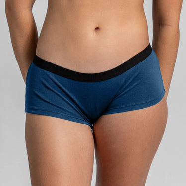 Women's Organic Pima Cotton Panties color natural blue