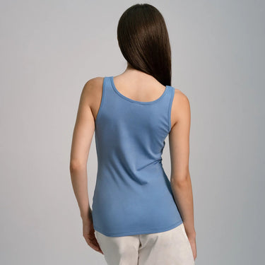Women's Organic Pima Cotton Tank Top color sky blue