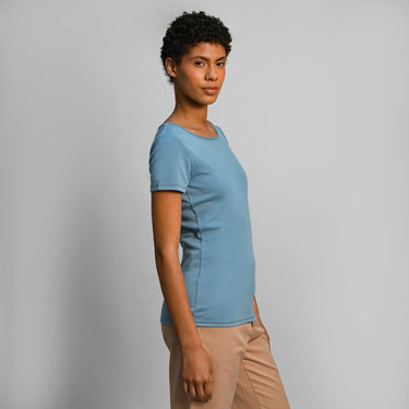 Women's Organic Pima Cotton T-Shirt color baby blue