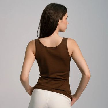 Women's Organic Pima Cotton Tank Top color brown