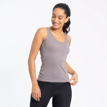Women's Organic Pima Cotton Tank Top color natural gray
