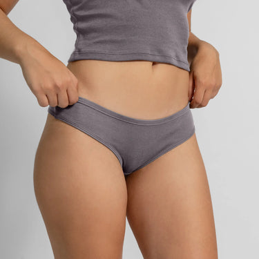 womens organic cotton thong color gray