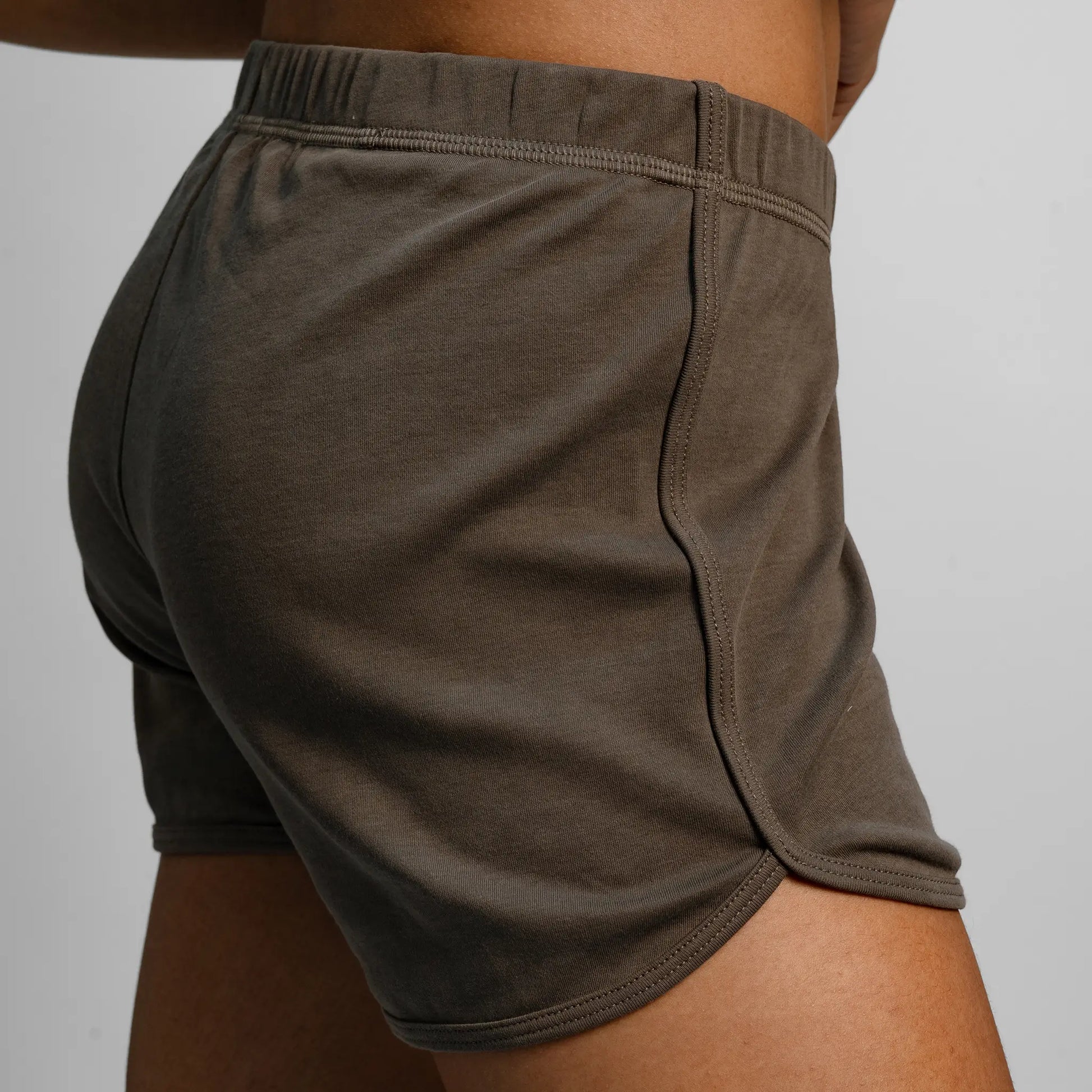 womens organic pima shorts color natural gray