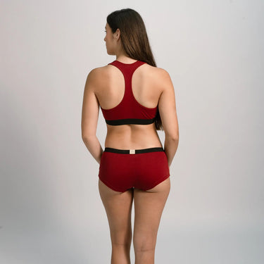 Women's Organic Pima Cotton Panties color maroon