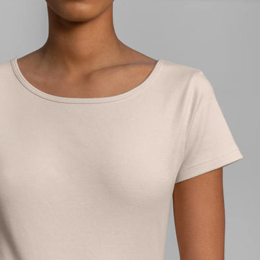 womens plastic free crew neck color Undyed ChemicalFree
